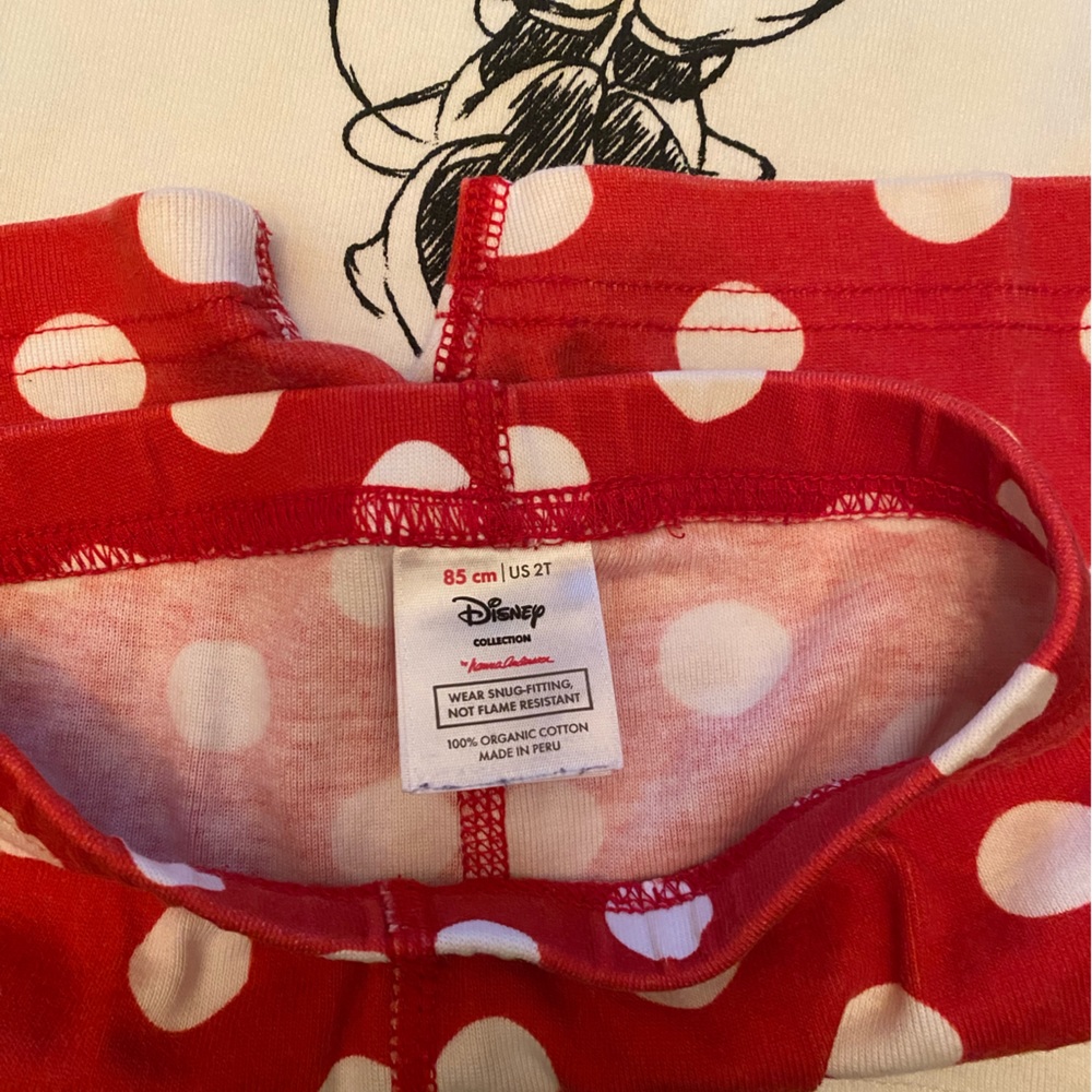 Hanna Andersson / Disney Minnie Mouse short John pajamas sz 2T EUC - Picture 5 of 5